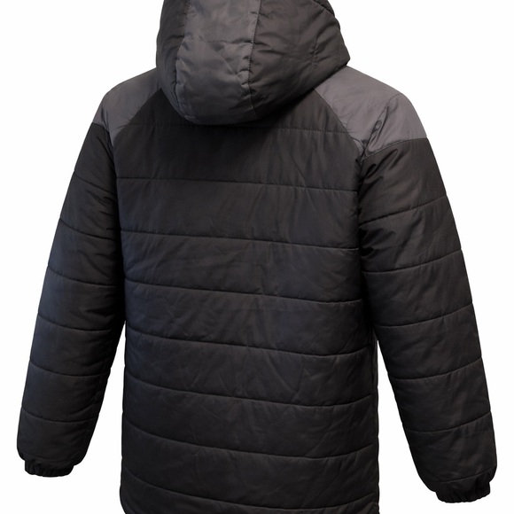 Umbro Men’s Padded Jacket – Black/Carbon, Size Large - Picture 3 of 6